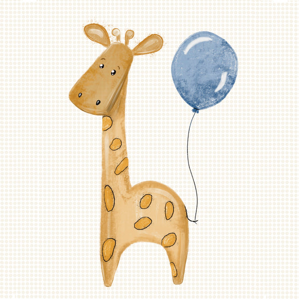 Se Lille Plakat Giraf Med Ballon Plakat hos Lille plakat