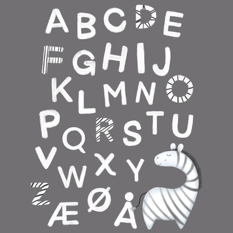 ABC Plakat - Zebra - Dansk Alfabet - Lille Plakat