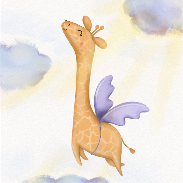 Lille Plakat Flyvende Giraf Plakat