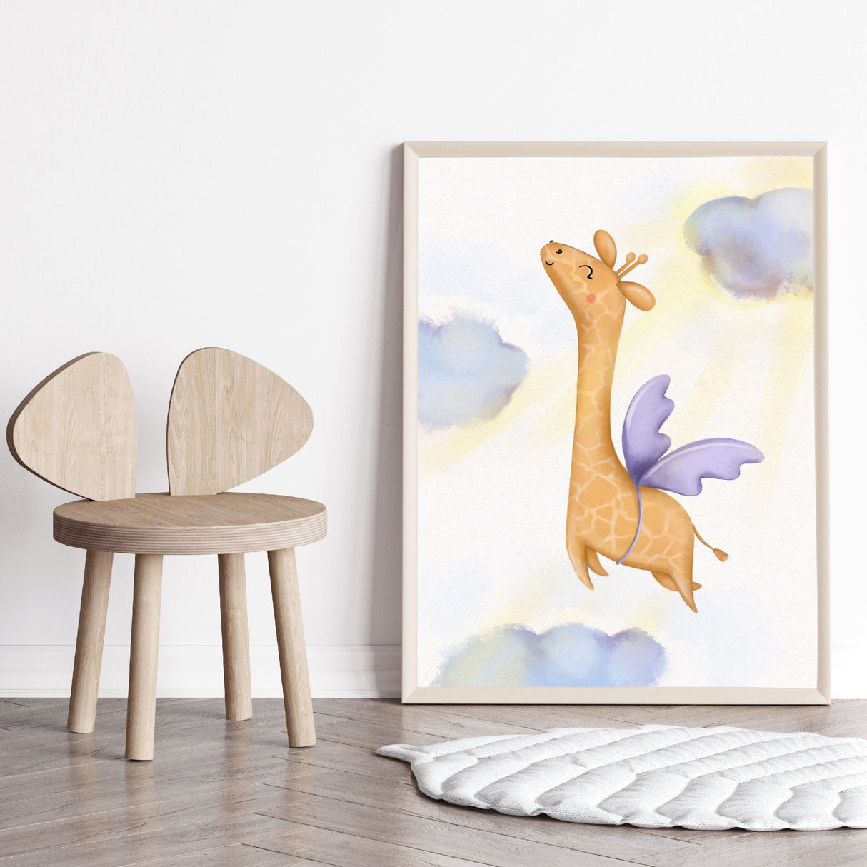 Flyvende Giraf Plakat - Lille Plakat