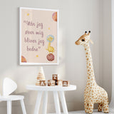 Giraf I Rummet - Tekst Plakat - Lille Plakat