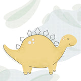 Gul Dinosaur Plakat - Lille Plakat