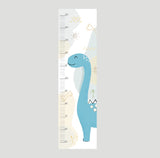 Højdemåler plakat - Dinosaur - Langhals - Blå - Lille Plakat