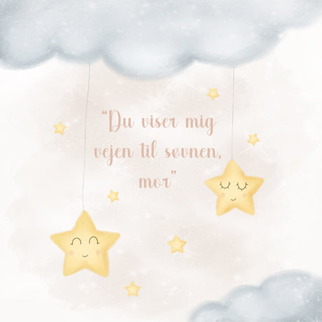 Stjerner På Himlen Plakat - Sovetid - Samarbejde Med Søvnplejersken - Lille Plakat